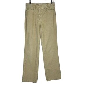 Talbots Women's Corduroy  Stretch Straight Leg  Chino Pants‎ Khaki Size 8